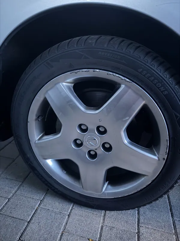Originalfelge, 18 Zoll – Bordsteinrempler und Korrosionsansatz